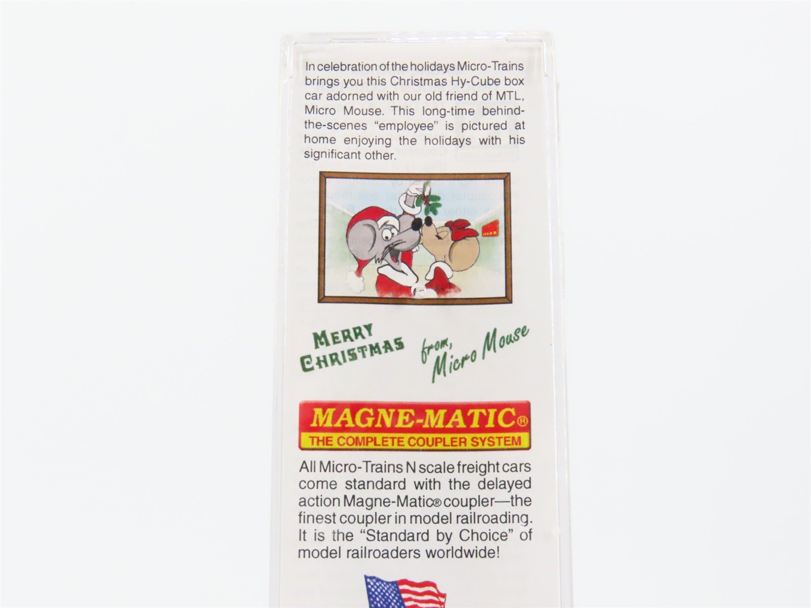N Scale Micro-Trains MTL 10100720 Merry Christmas from Micro Mouse Box Car #2012