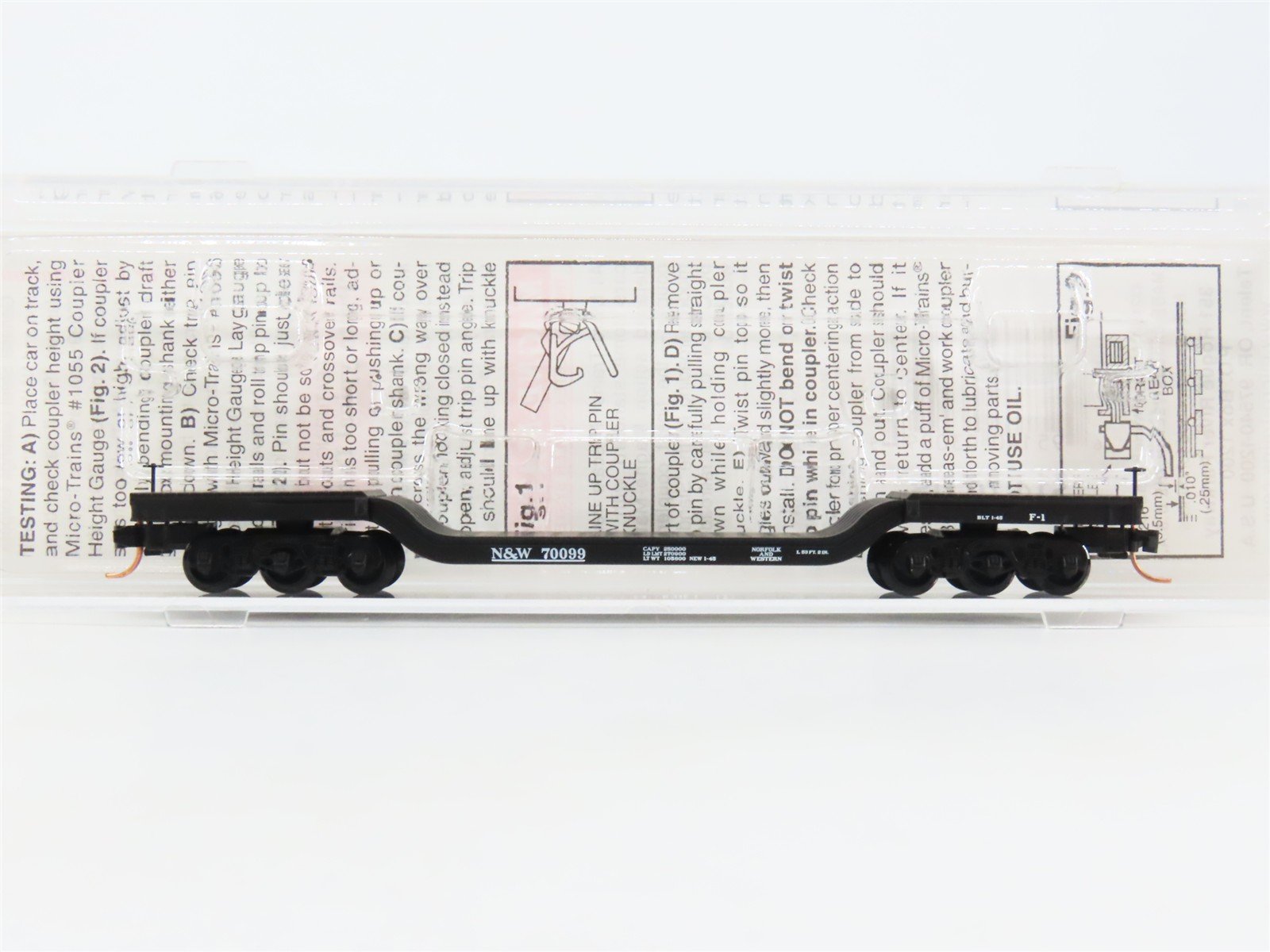 N Micro-Trains MTL 109030 N&W Norfolk & Western Heavyweight Flat Car #70099