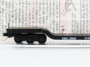N Micro-Trains MTL 109030 N&W Norfolk & Western Heavyweight Flat Car #70099