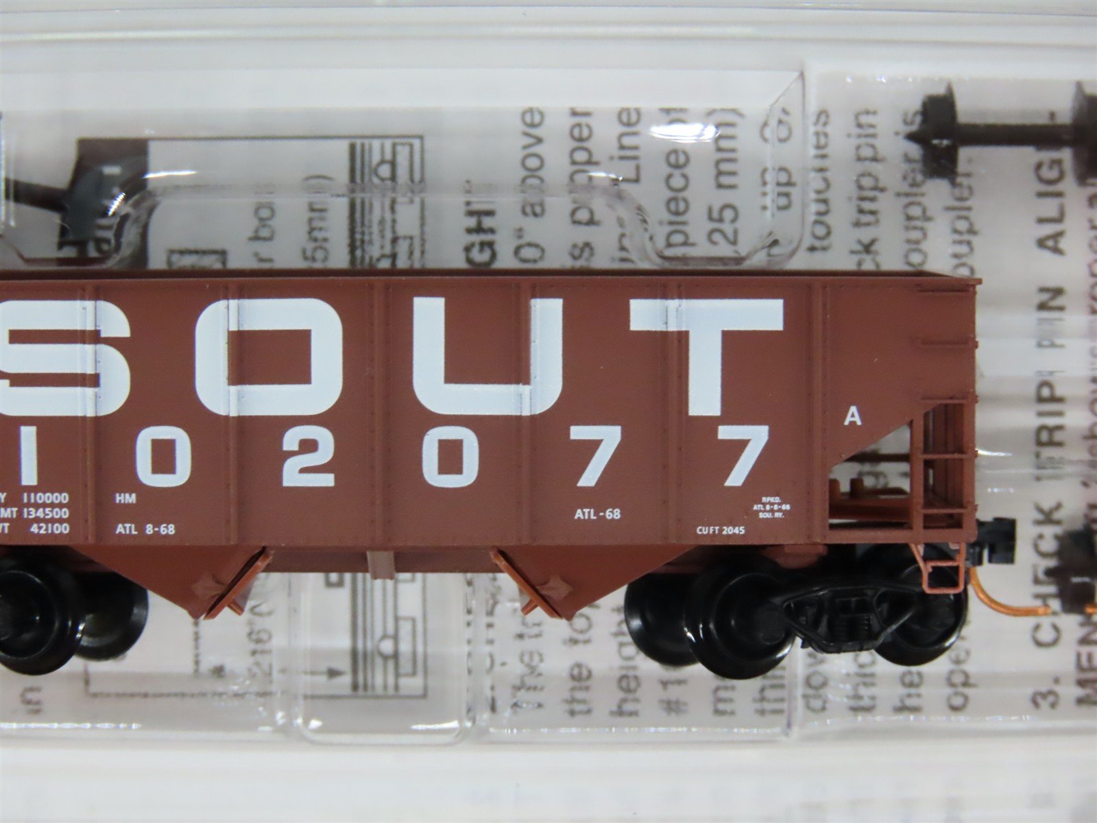 N Scale Micro-Trains MTL 05600370 SOU Southern 2-Bay Open Hoppers #102077 2-Pack