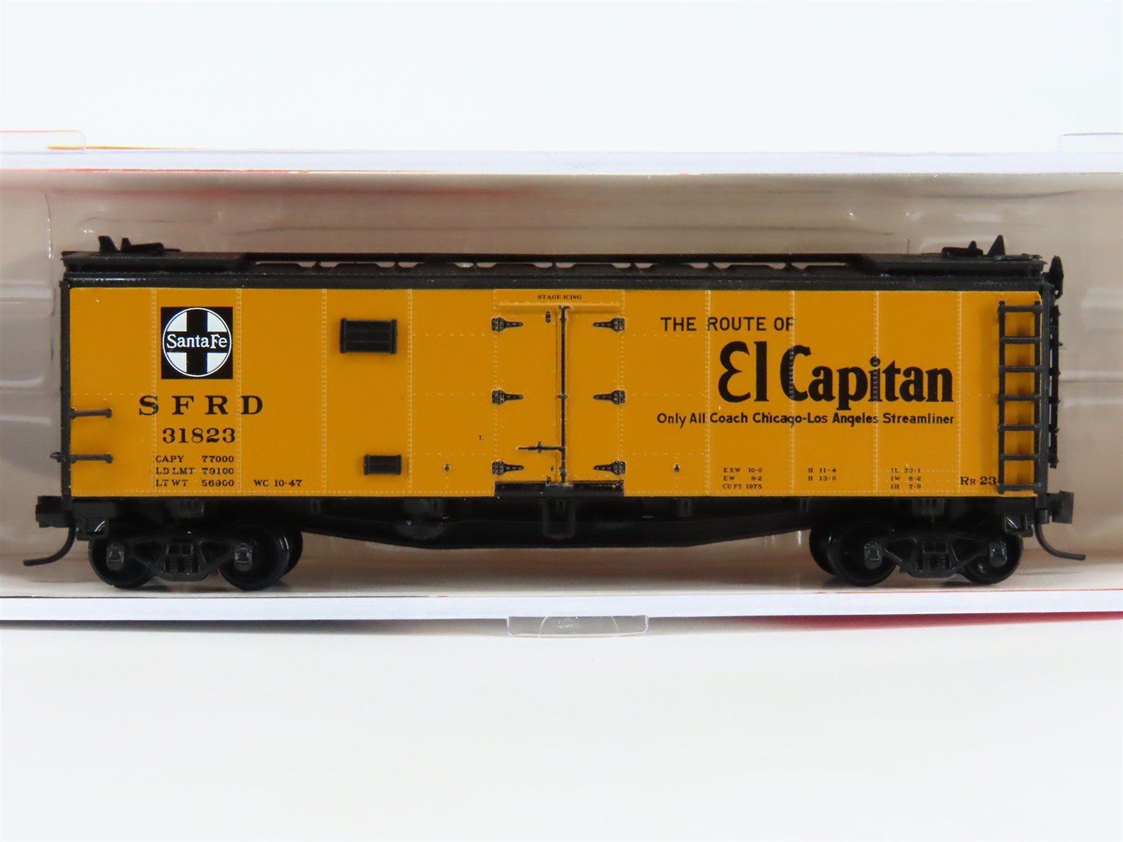 N Scale InterMountain 66107-03* SFRD Santa Fe Railroad El Capitan Reefer #31823