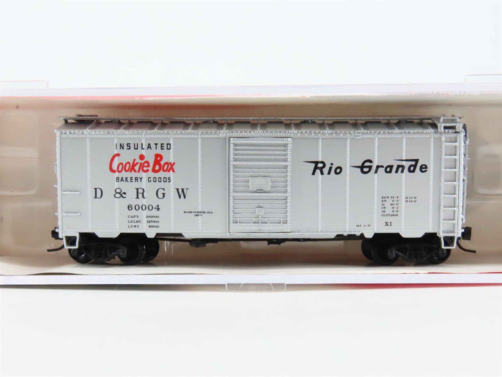 N Scale InterMountain 66017-01* D&RGW Rio Grande Cookie Box 40' Box Car #60004