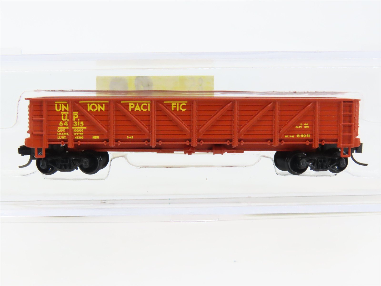 N Scale InterMountain 68102-09* UP Union Pacific Railroad Open Gondola #64315