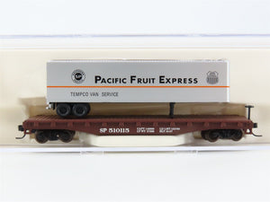 N Scale Atlas 37763 SP Southern Pacific Piggyback Flat Car #510115 w/ Trailer