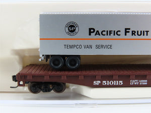 N Scale Atlas 37763 SP Southern Pacific Piggyback Flat Car #510115 w/ Trailer
