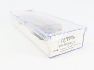 N Scale Atlas 37512 PRR Pennsylvania Piggyback Flat Car #475451 w/ 2 Trailers
