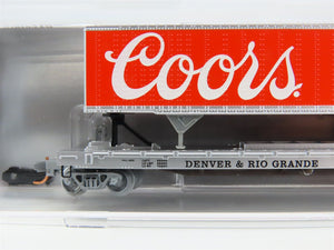 N Atlas NSC MTL 07-108 D&RGW Rio Grande TOFC Flat Car #7177 w/ Coors Trailer