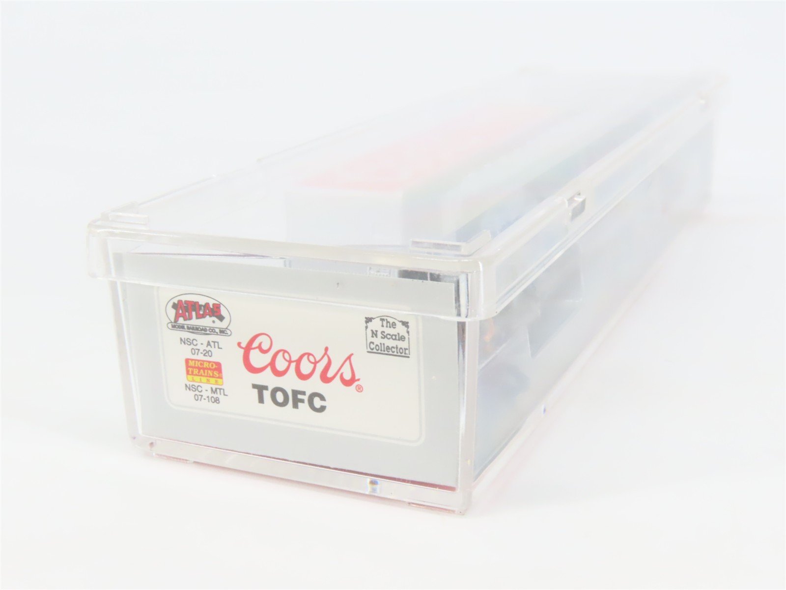 N Atlas NSC MTL 07-108 D&RGW Rio Grande TOFC Flat Car #7177 w/ Coors Trailer