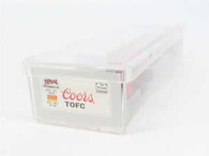 N Atlas NSC MTL 07-109 D&RGW Rio Grande TOFC Flat Car #7145 w/ Coors Trailer