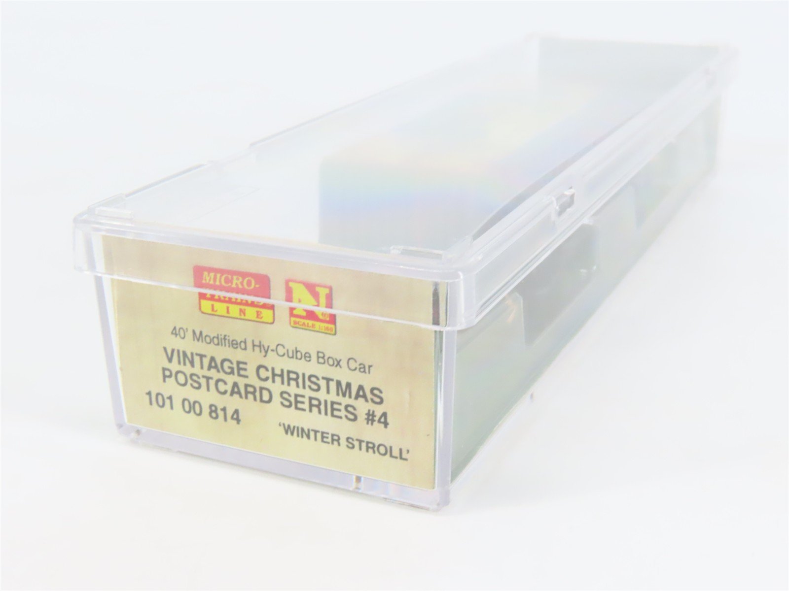 N Micro-Trains MTL 10100814 Vintage Christmas Postcard Winter Stroll Box Car #4