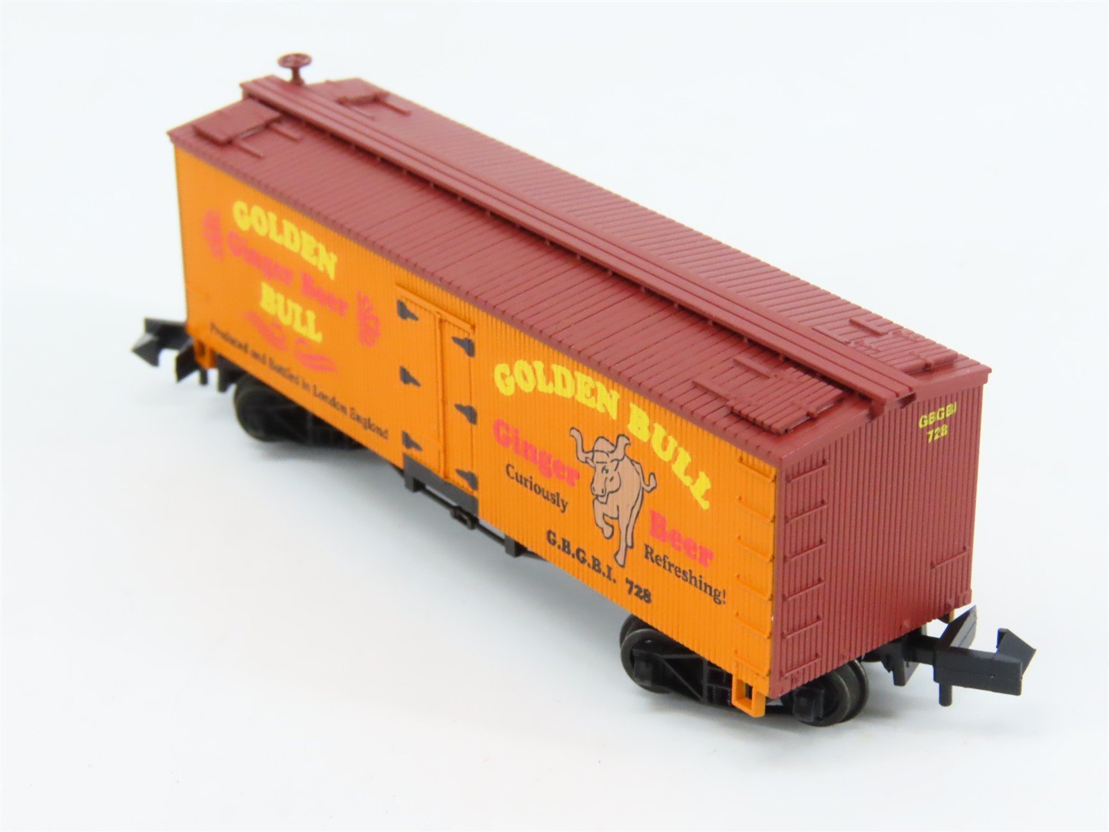 N Scale Roundhouse 8942 GBGBI Golden Bull Ginger Beer 36' Old Time Reefer #728