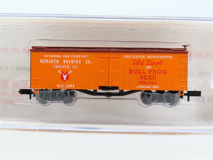 N Scale Roundhouse 87004 NX Monarch Brewing 36' Old Time Billboard Reefer #3391