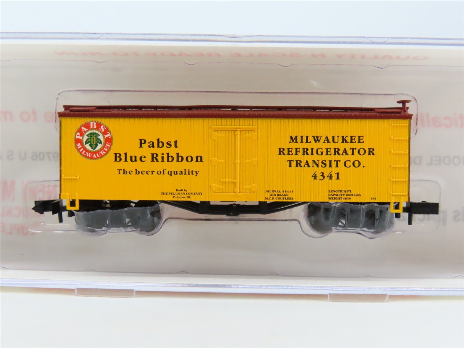 N Scale Roundhouse 87001 Pabst Blue Ribbon Beer 36' Old Time Reefer #4341