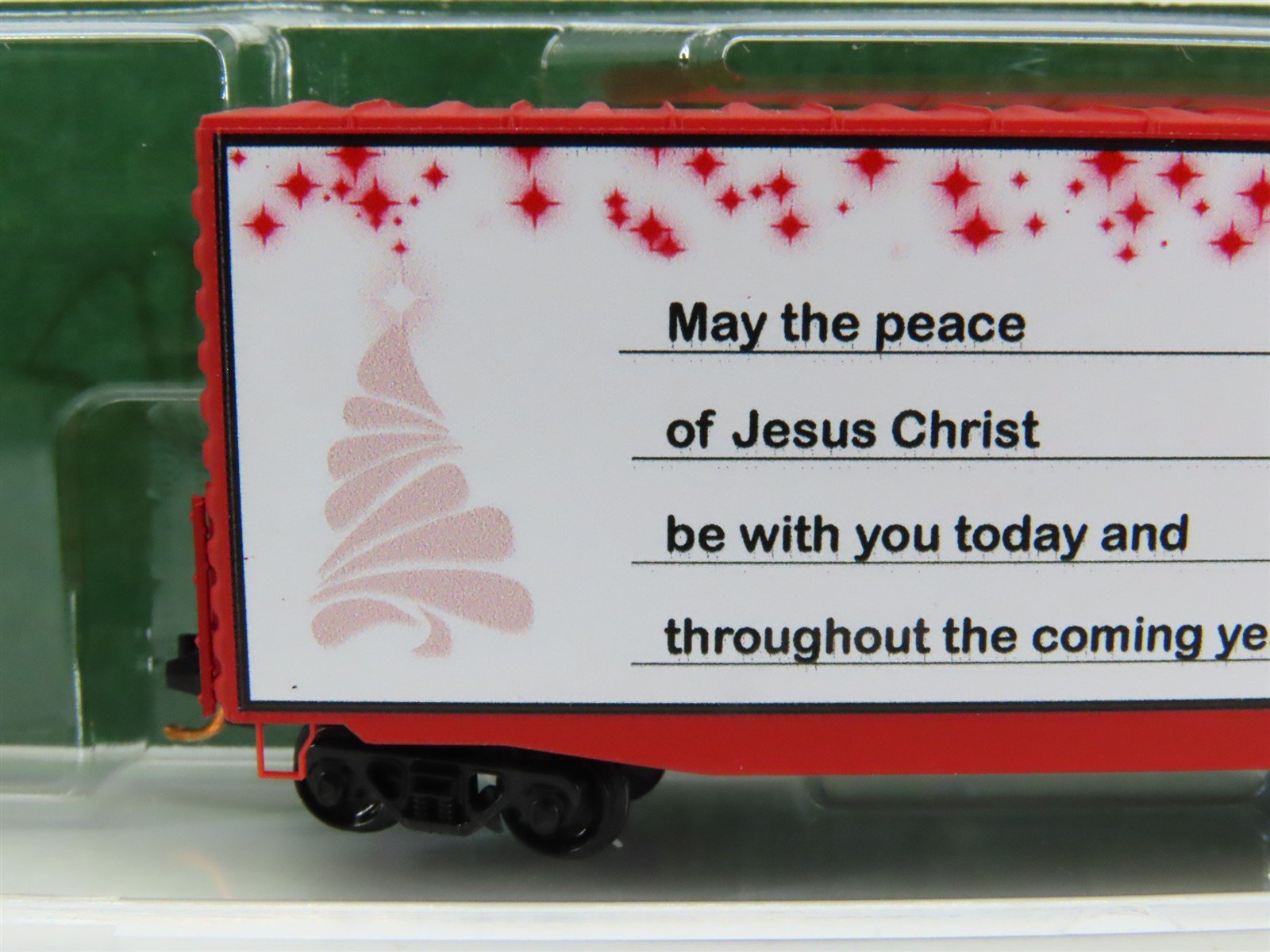 N Scale Micro-Trains MTL 10100801 Custom 2014 Christmas 40' Hi Cube Box Car #44