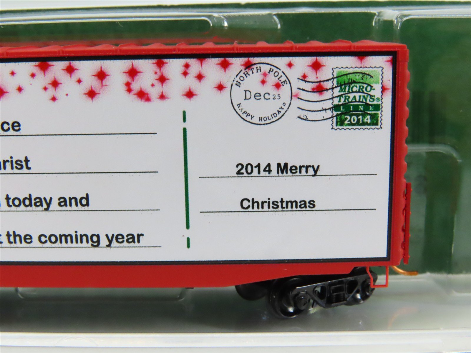 N Scale Micro-Trains MTL 10100801 Custom 2014 Christmas 40' Hi Cube Box Car #44