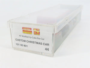 N Scale Micro-Trains MTL 10100801 Custom 2014 Christmas 40' Hi Cube Box Car #44