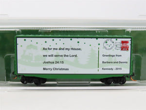 N Scale Micro-Trains MTL 10100802 Custom 2015 Christmas 40' Hi Cube Box Car 43.1