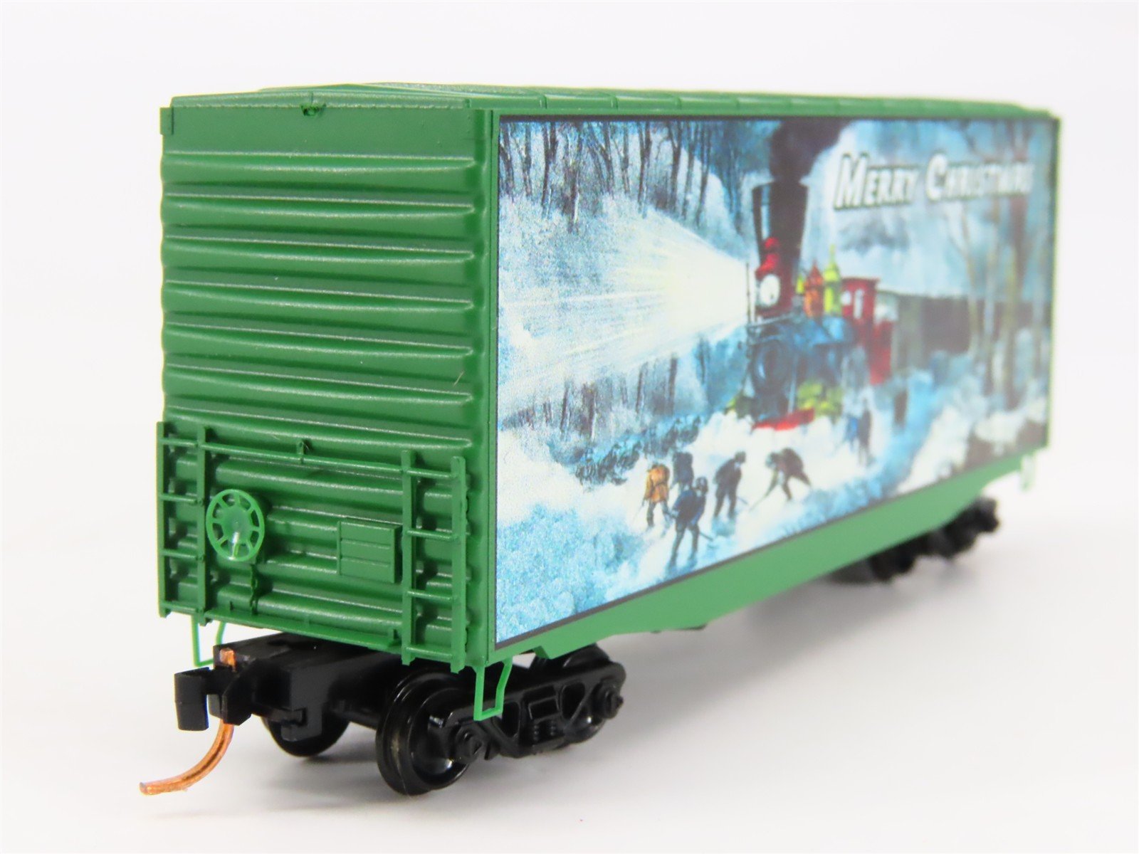 N Scale Micro-Trains MTL 10100802 Custom 2015 Christmas 40' Hi Cube Box Car 43.1