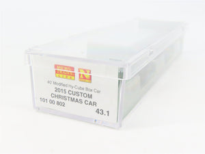 N Scale Micro-Trains MTL 10100802 Custom 2015 Christmas 40' Hi Cube Box Car 43.1