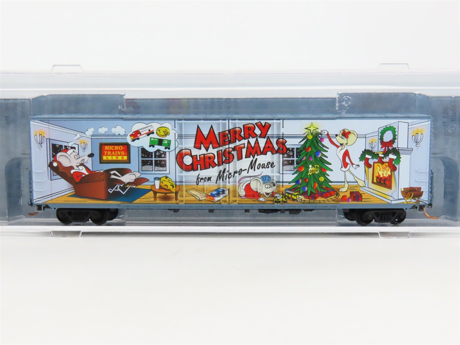 N Micro-Trains MTL 10200120 Merry Christmas From Micro Mouse 60' Box Car #2016