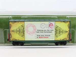 N Micro-Trains MTL 10100817 Vintage Christmas Postcard Santa's Visit Box Car #7