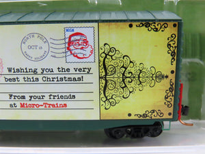 N Micro-Trains MTL 10100817 Vintage Christmas Postcard Santa's Visit Box Car #7