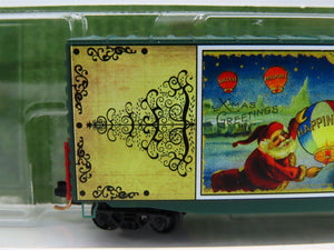 N Scale Micro-Trains MTL 10100813 Christmas Postcard Santa's Balloons Box Car #3