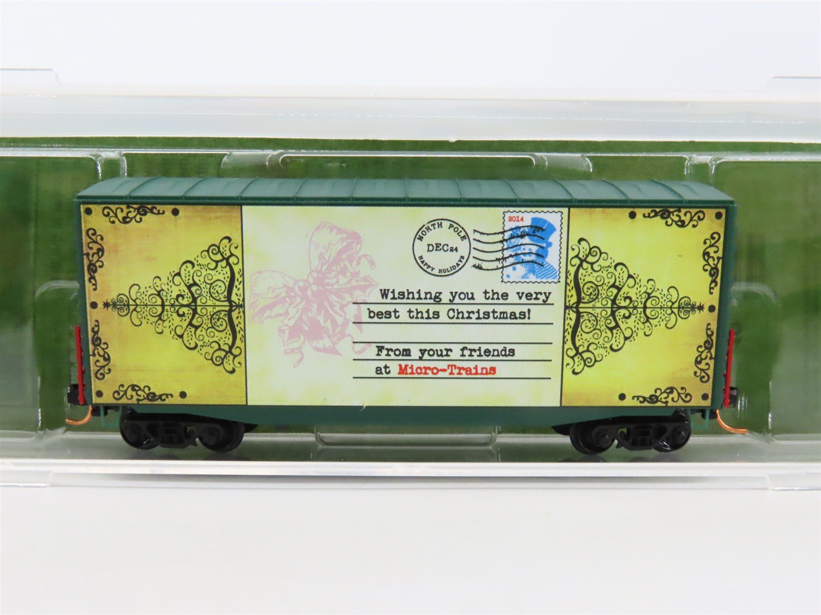 N Scale Micro-Trains MTL 10100813 Christmas Postcard Santa's Balloons Box Car #3