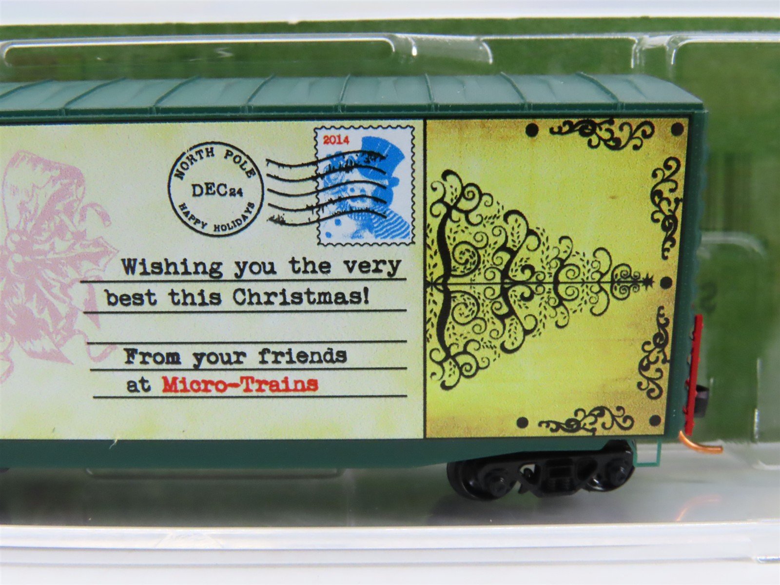 N Scale Micro-Trains MTL 10100813 Christmas Postcard Santa's Balloons Box Car #3
