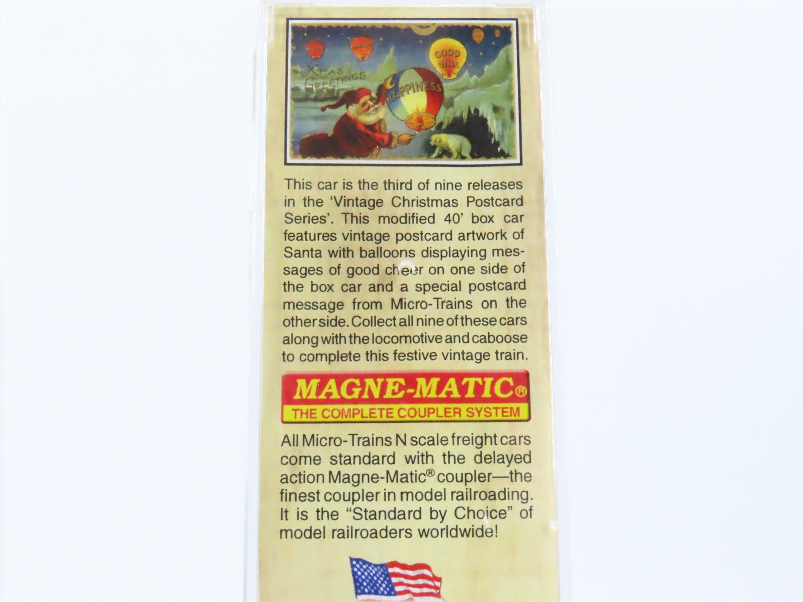 N Scale Micro-Trains MTL 10100813 Christmas Postcard Santa's Balloons Box Car #3