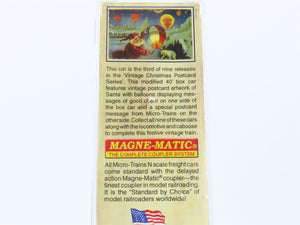 N Scale Micro-Trains MTL 10100813 Christmas Postcard Santa's Balloons Box Car #3