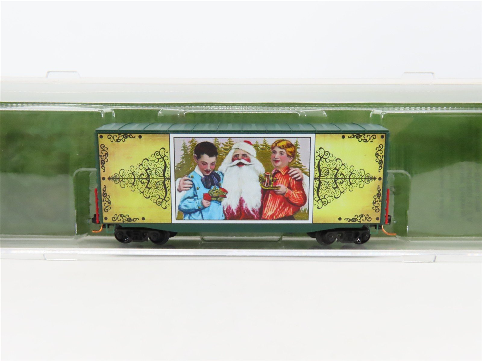 N Micro-Trains MTL 10100816 Vintage Christmas Postcard Santa Claus Box Car #6