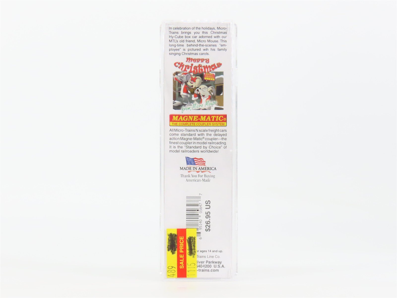 N Scale Micro-Trains MTL 10200110 Merry Christmas From Micro Mouse Box Car #2015