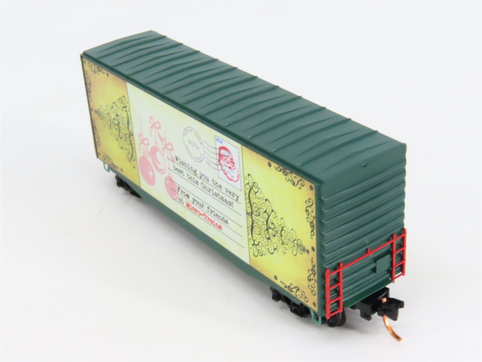 N Scale Micro-Trains MTL 10100818 Christmas Postcard Rooftop Delivery Box Car #8