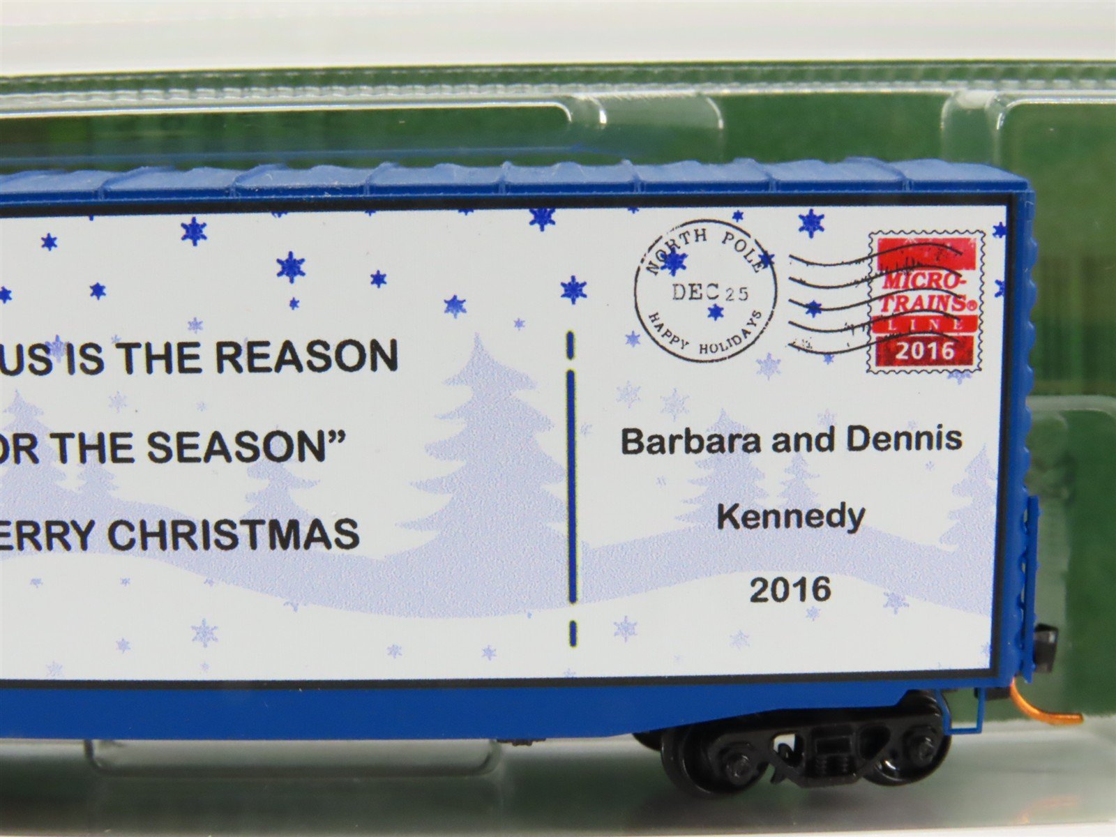 N Scale Micro-Trains MTL 10100803 Custom 2016 Christmas 40' Box Car #25.1