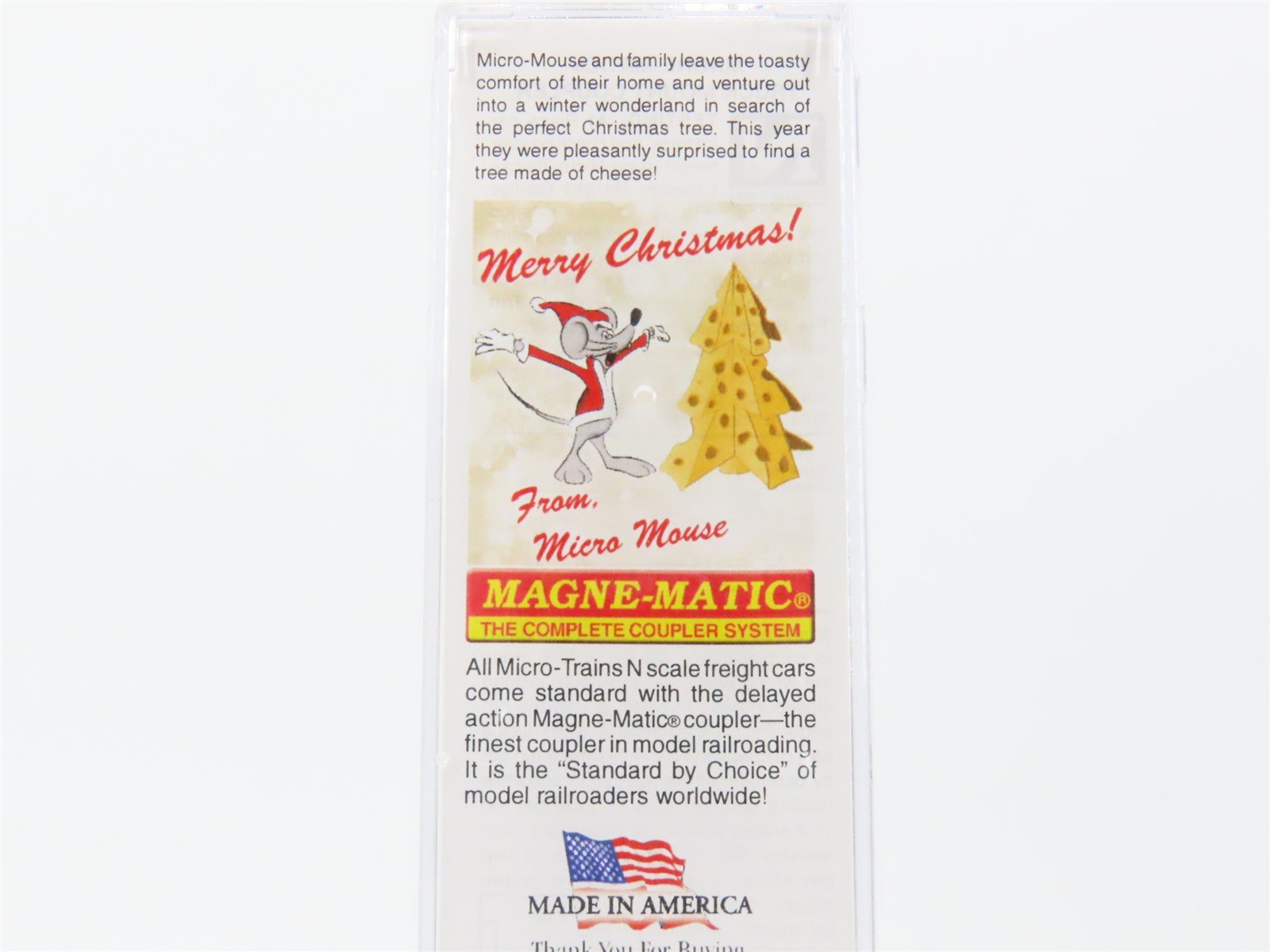 N Scale Micro-Trains MTL 10200130 Merry Christmas From Micro-Mouse Box Car #2017