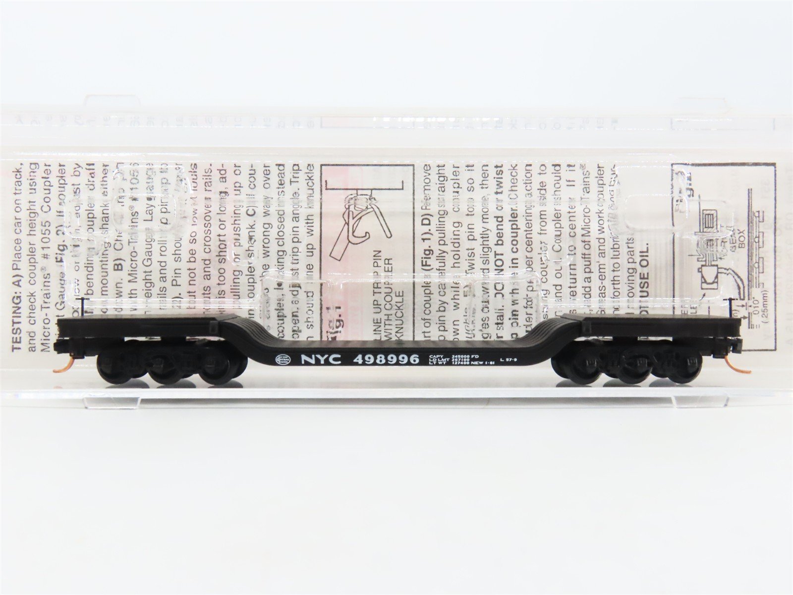 N Micro-Trains MTL 109020 NYC New York Central Heavyweight Flat Car #498996