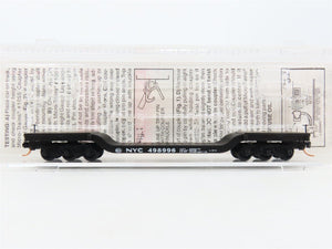 N Micro-Trains MTL 109020 NYC New York Central Heavyweight Flat Car #498996
