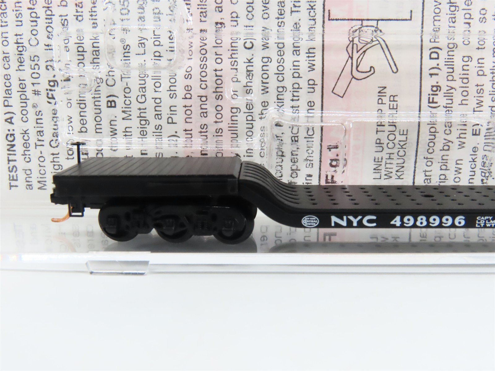 N Micro-Trains MTL 109020 NYC New York Central Heavyweight Flat Car #498996