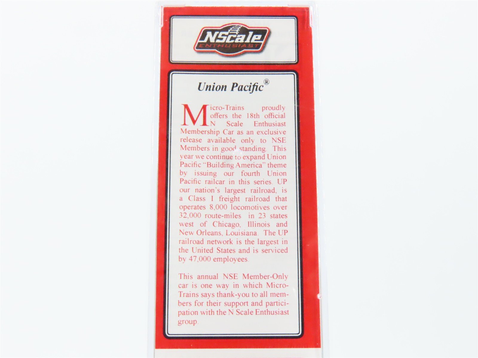 N Scale Micro-Trains MTL NSE 18-01 UP Union Pacific Railroad 60' Box Car #960870