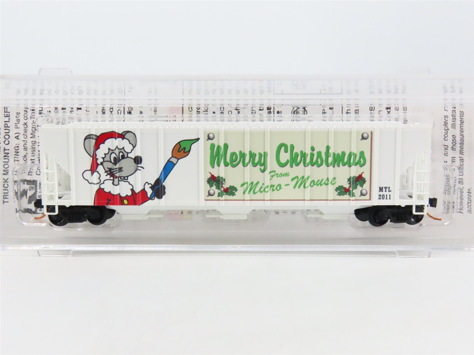 N Micro-Trains MTL 09900120 Merry Christmas From Micro Mouse 3-Bay Hopper #2011
