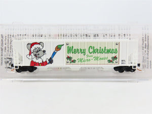 N Micro-Trains MTL 09900120 Merry Christmas From Micro Mouse 3-Bay Hopper #2011