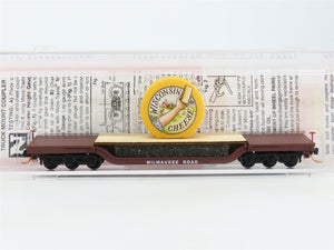 N Micro-Trains MTL NSE 13-52 MILW Milwaukee Flat Car w/ Wisconsin Cheese Load