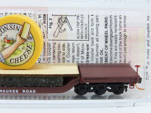 N Micro-Trains MTL NSE 13-52 MILW Milwaukee Flat Car w/ Wisconsin Cheese Load