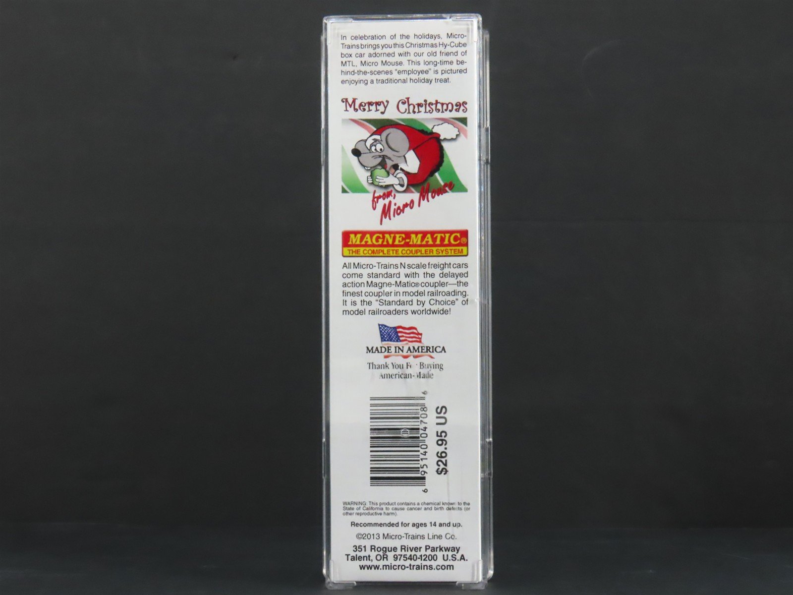 N Scale Micro-Trains MTL 10100730 Merry Christmas From Micro Mouse Box Car #2013