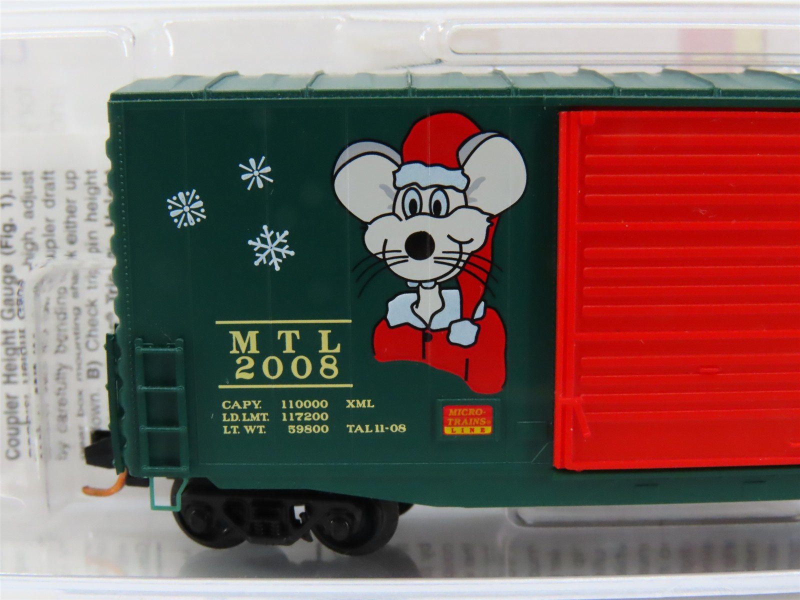 N Scale Micro-Trains MTL 10100070 Merry Christmas From Micro Mouse Box Car #2008