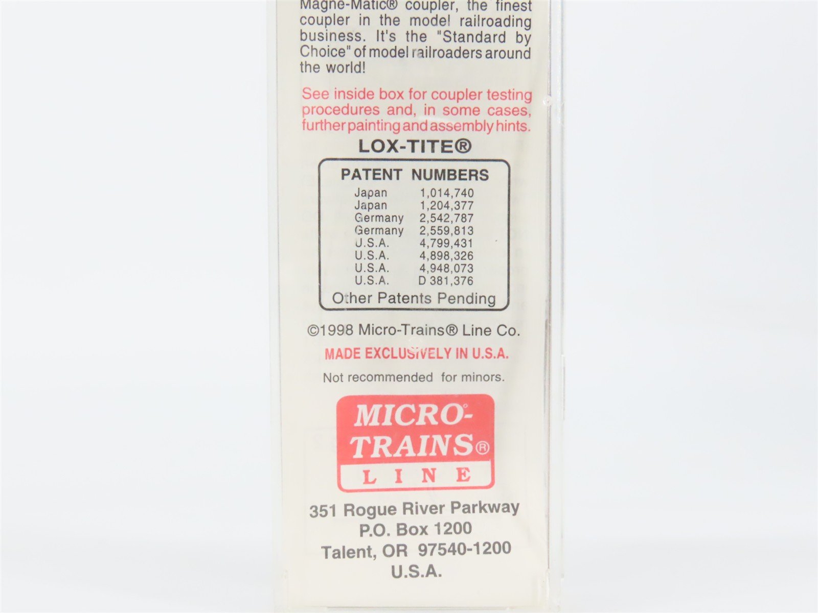 N Scale Micro-Trains MTL 102060 Snowball Express Holiday 60' Box Car #1998