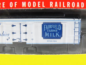 N Scale Athearn 11622 FFDX Fairfield Farms 40' Wood Milk Car #104