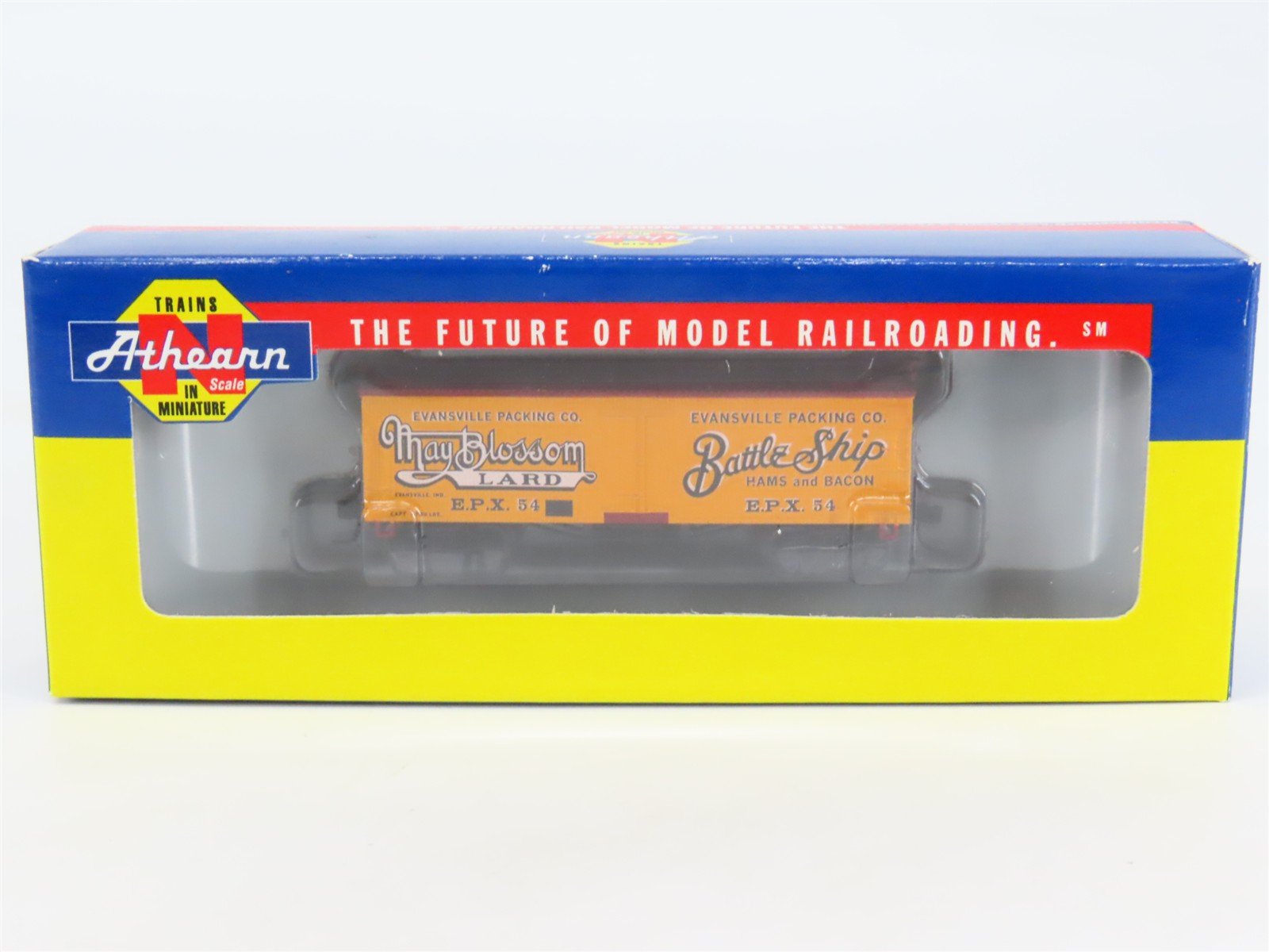 N Scale Athearn 10491 EPX Evansville Packing 36' Wood Reefer #54