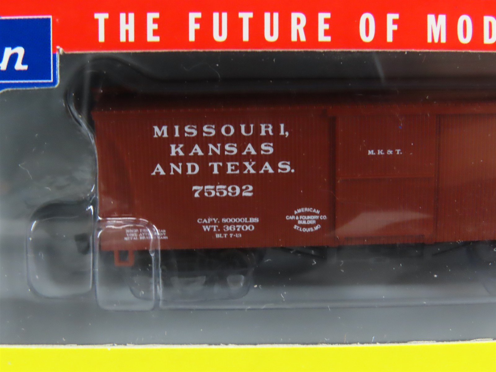 N Scale Athearn 10966 MK&T Missouri Kansas & Texas 36' Wood Box Car #75592